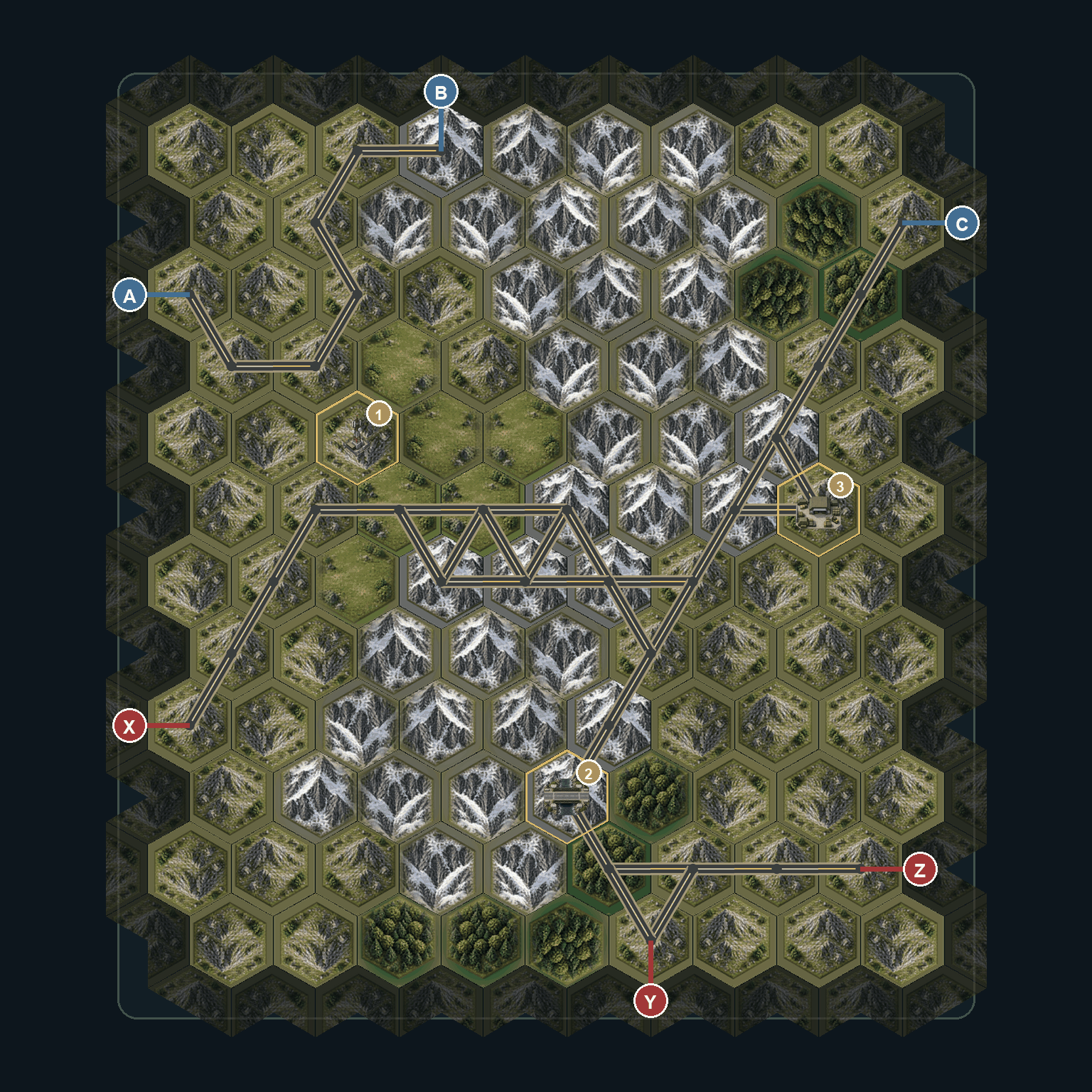 Frontline Nations tactical operation map